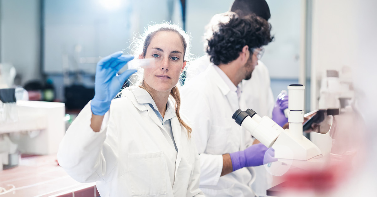 woman working in lab