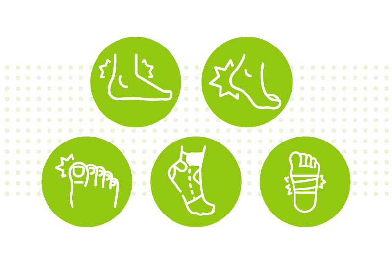 Foot pain graphic
