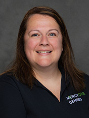 Jaime Rehmert, MS, CCC-SLP, speech therapist at MercyOne Genesis Valley Fair Physical Therapy.